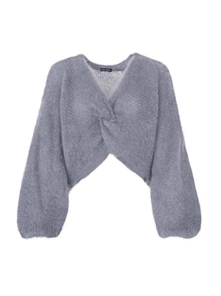 Black Colour BCBjoerk Cross Jumper - Grey Melange