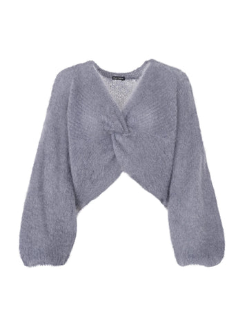 Black Colour BCBjoerk Cross Jumper - Grey Melange