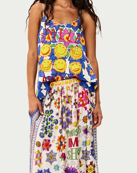 Me369 Vanessa Markers Printed Skirt