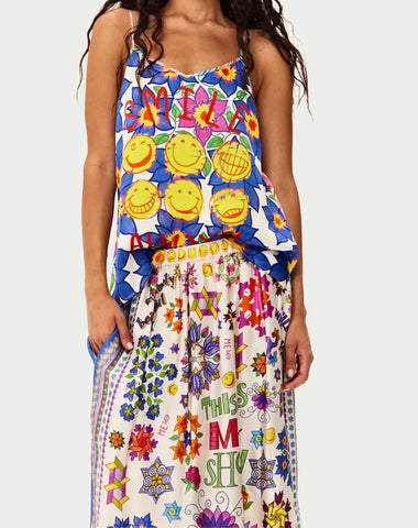 Me369 Vanessa Markers Printed Skirt