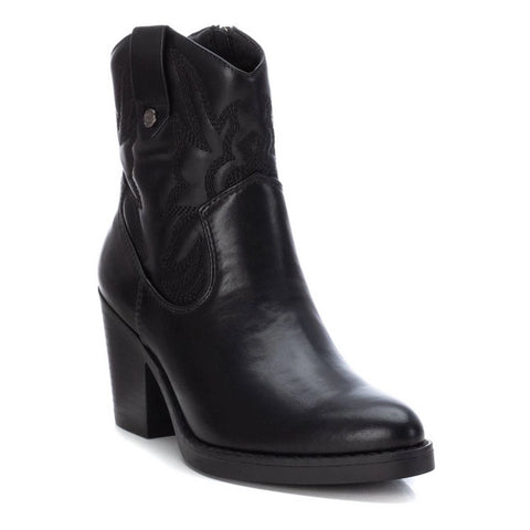 Western Ankle Boots PU - Black