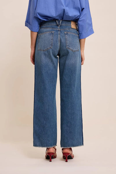 FIVE Paris Lena Crop Jeans - Medium Denim Blue