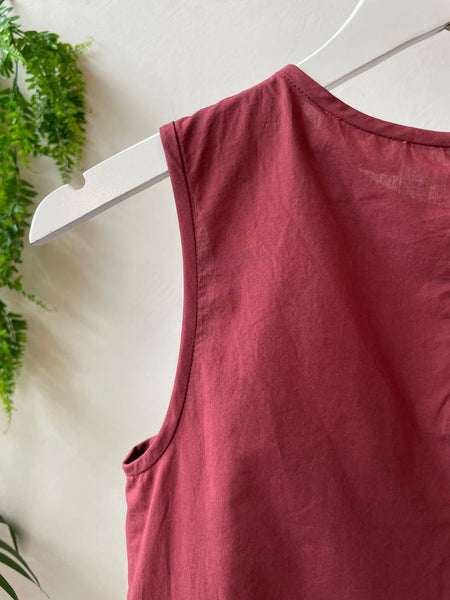 Ottod'Ame Cotton Tank Top - Burgundy