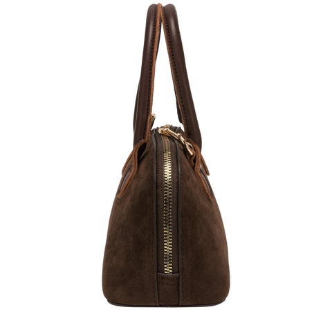 Every Other Mini Suede Effect Bowling Bag - Brown