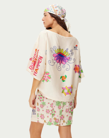 Me369 Ruby Cropped Markers T-Shirt / Blouse
