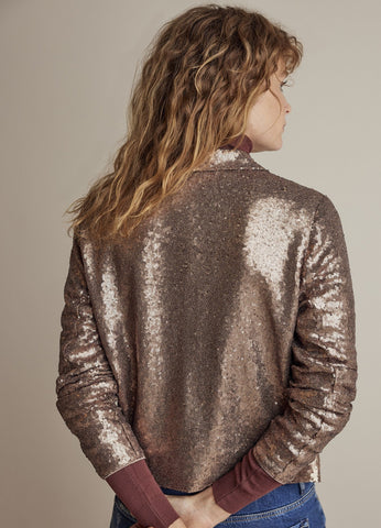 Summum Woman Sequin Jacket - Gold