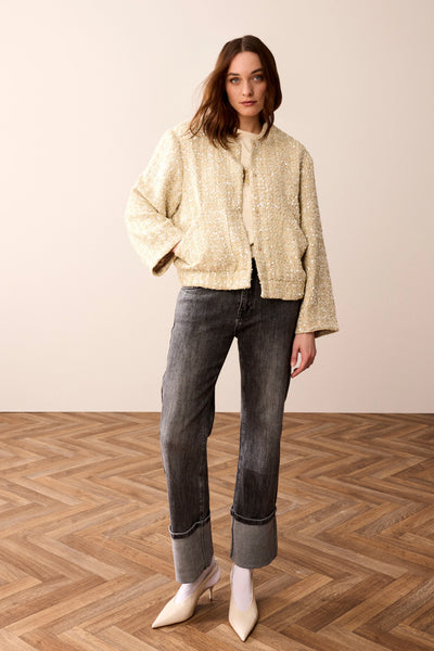 Summum Woman Tweed Jacket - Ivory