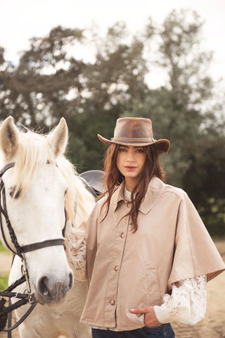 Summum Woman Cape In Crispy Cotton -