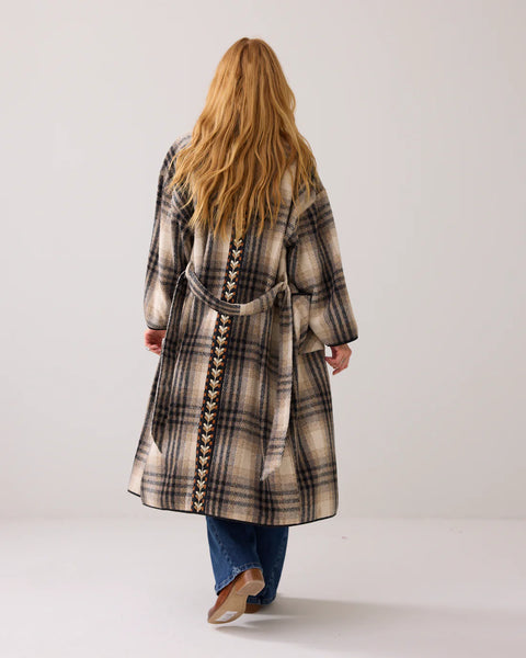 Summum Woman Mid-Season Bohemian Jacket - Big Check