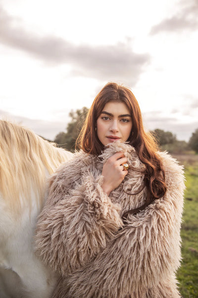 Summum Woman Afghan Woman Faux Fur Jacket