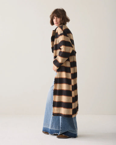 Summum Woman Long Check Coat - Check