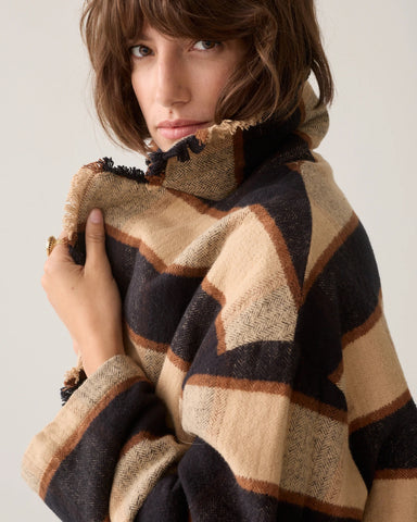 Summum Woman Long Check Coat - Check