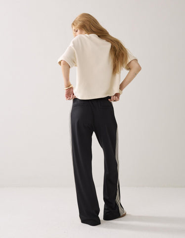 Summum Woman Side Stripe Track Pant - Black