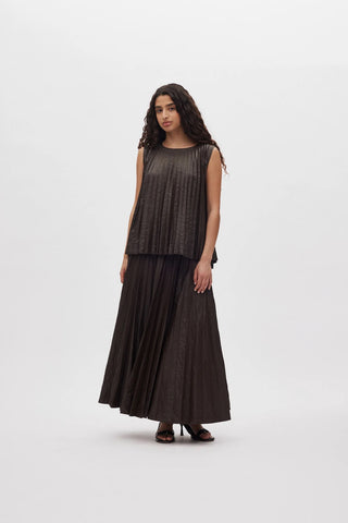 Rabens Saloner Simonia Pleats Skirt -  French Toast