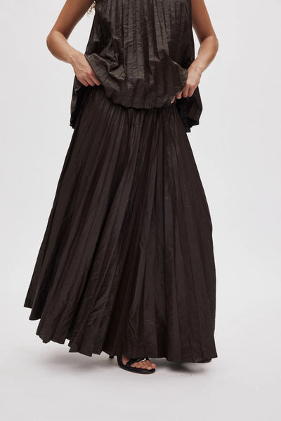 Rabens Saloner Simonia Pleats Skirt -  French Toast