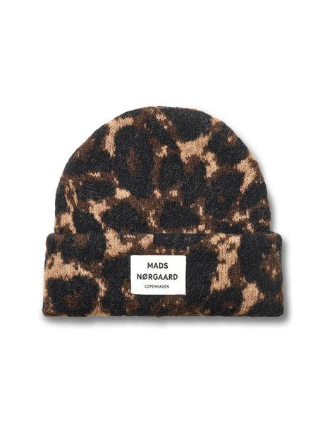 MADS NØRGAARD Tosca Anuska AOP Beanie Hat - Leopard