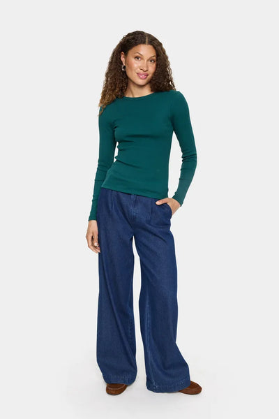 Saint Tropez AsterSZ LS Blouse - Teal