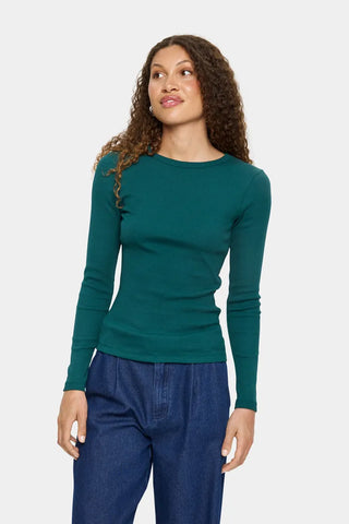 Saint Tropez AsterSZ LS Blouse - Teal