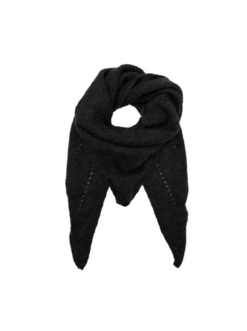 Black Colour Dell Knitted Mini Scarf - Black