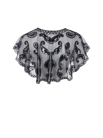 Black Colour BCLorenza Sequins Cape - Black