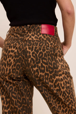 FIVE Paris Billie Ballon Jeans - Leopard Print