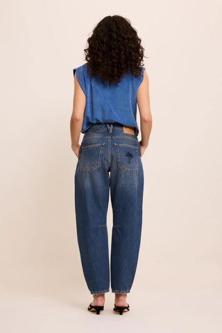 FIVE Paris Billie Ballon Jeans - Medium Denim Blue