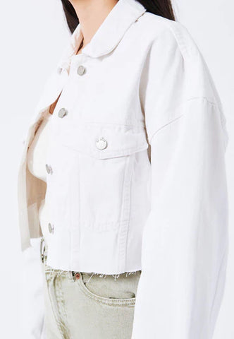 Dr Denim Sandi White Jacket