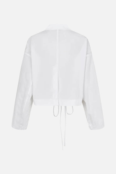 BAUM UND PFERDGARTEN Bryce Cropped Shirt with Tie - Bright White