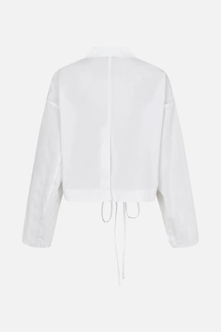 BAUM UND PFERDGARTEN Bryce Cropped Shirt with Tie - Bright White