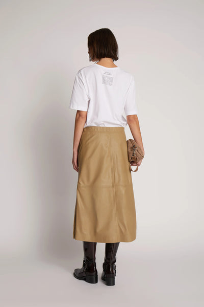 Munthe Jaggedy Lambs Leather Skirt