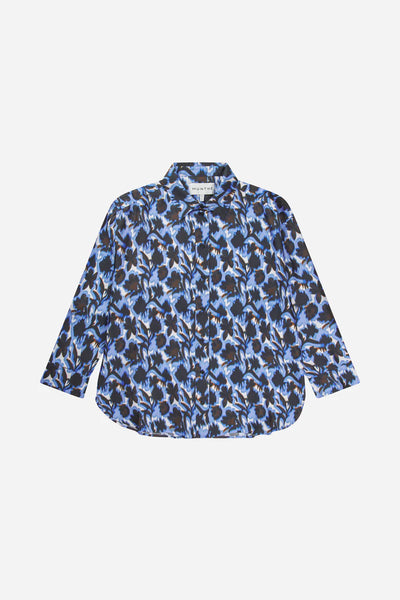 MUNTHE Tysori Silk Shirt - Blue