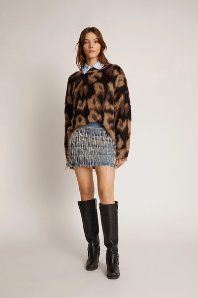 MUNTHE Tolla Animal Print Sweater - Leopard