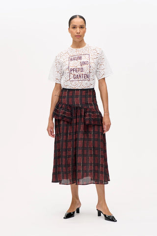 Baum Und Pferdgarten Sabena Skirt - Dark Red Check