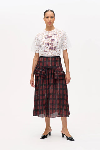 Baum Und Pferdgarten Sabena Skirt - Dark Red Check