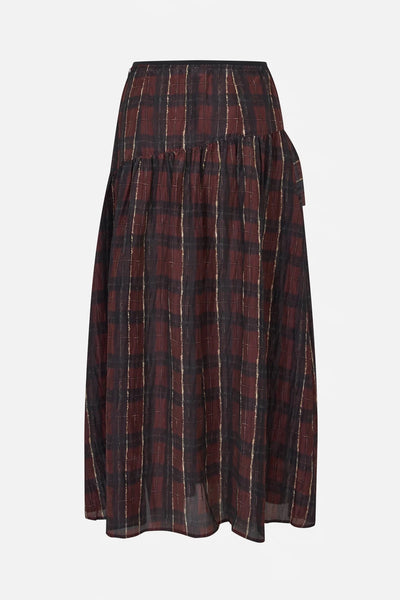 Baum Und Pferdgarten Sabena Skirt - Dark Red Check