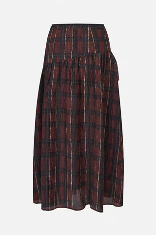 Baum Und Pferdgarten Sabena Skirt - Dark Red Check