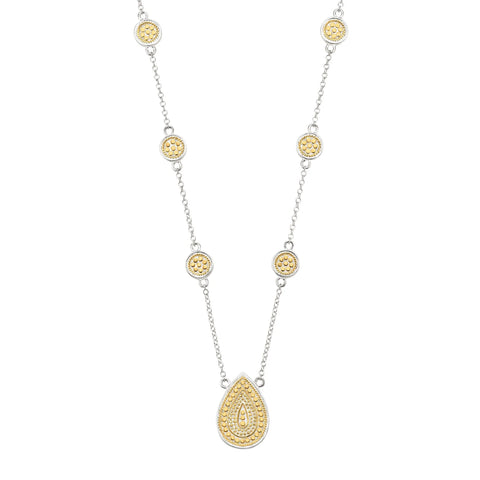 Anna Beck Big Teardrop Pendant - Gold / Silver