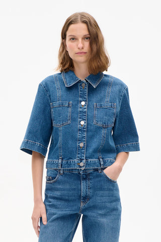 Baum Und Pferdgarten Denim Jacket - Worn Out Blue