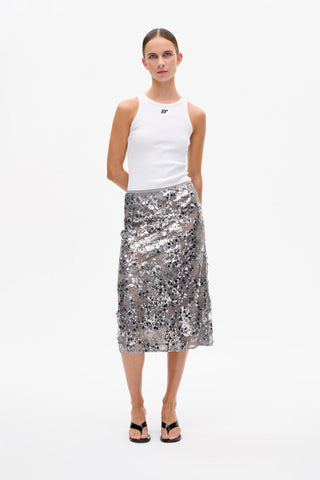 Baum Und Pferdgarten Shania Sequin Skirt - Grey Sequins