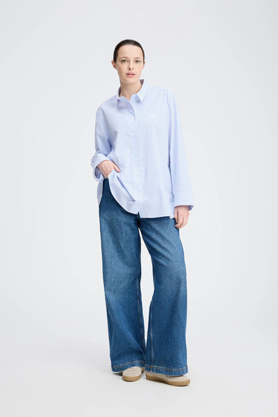 Munthe Pinstripe Callima Shirt - Blue