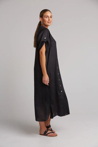 EB&IVE Studio Linen Shirt Dress - Black