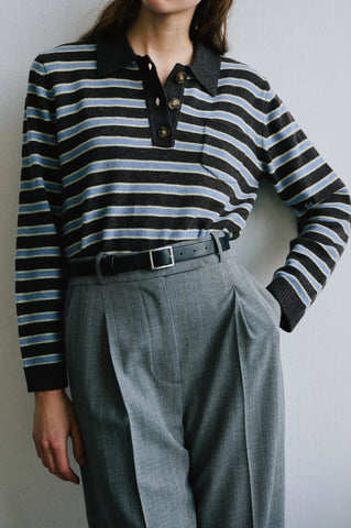 Baum Und Pferdgarten Cori Striped Rugby Sweater - Chocolate