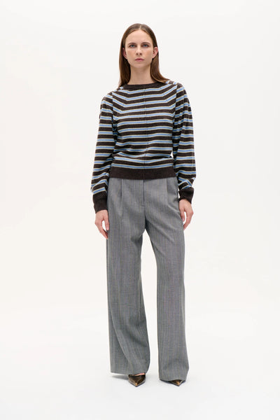 Baum Und Pferdgarten Sylia Stripe Wool Sweater - Chocolate