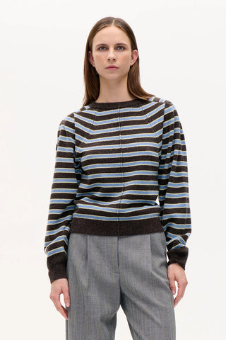 Baum Und Pferdgarten Sylia Stripe Wool Sweater - Chocolate