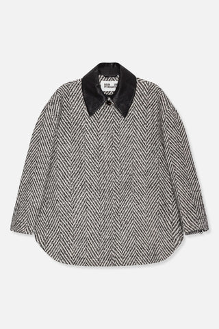 Baum Und Pferdgarten Berfe Tweed Jacket - Black White Herringbone