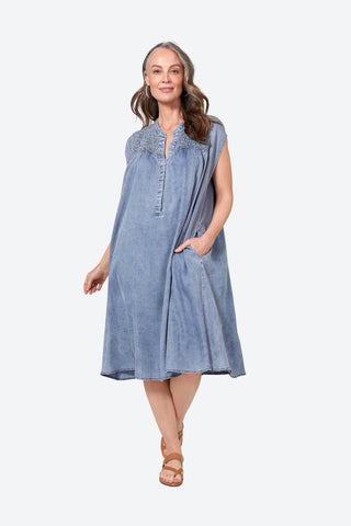 EB IVE Elan Denim Tencel Dress Denim ATTIC WOMENSWEAR