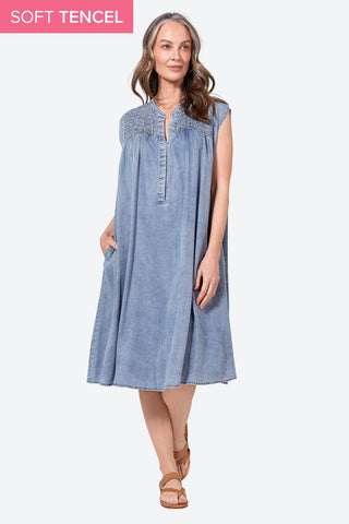 EB&IVE Elan Denim Tencel Dress - Denim