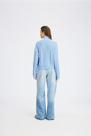 Munthe Loganberry Knitted Sweater - Blue