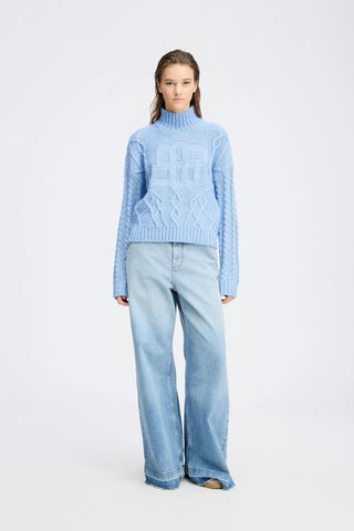 Munthe Loganberry Knitted Sweater - Blue