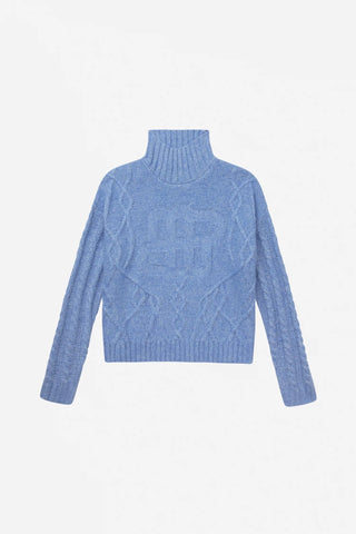 Munthe Loganberry Knitted Sweater - Blue